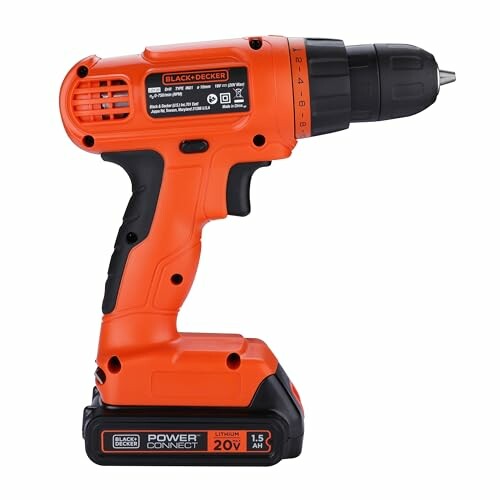 Black & Decker orange cordless drill