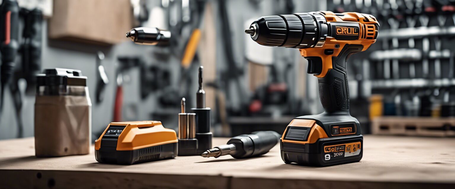 Cordless drill battery image