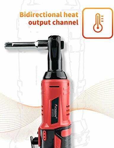 Cordless ratchet wrench with bidirectional heat output