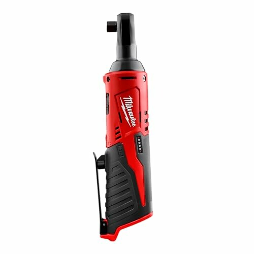 Red and black cordless ratchet wrench