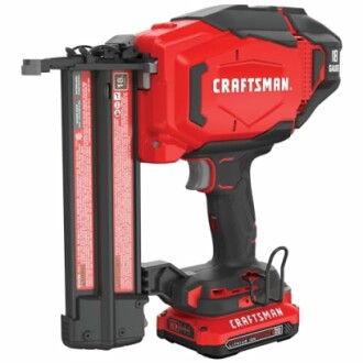 Red and black Craftsman cordless nail gun