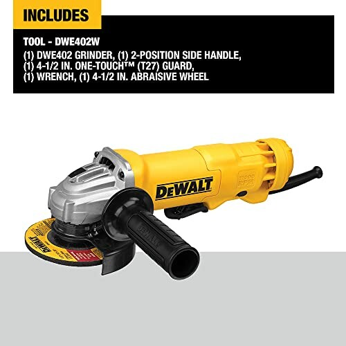 DeWalt DWE402W angle grinder with accessories