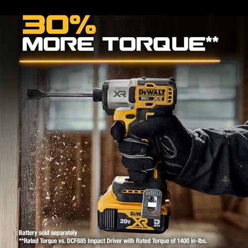 DeWalt impact driver with 30% more torque.