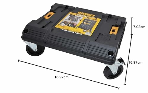 DeWalt tool storage box with wheels and dimensions