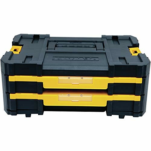 DEWALT black and yellow toolbox with two drawers