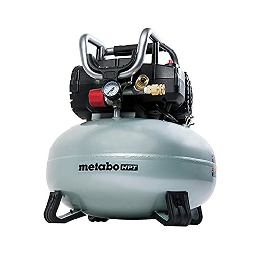 Metabo HPT air compressor with pressure gauge and handle