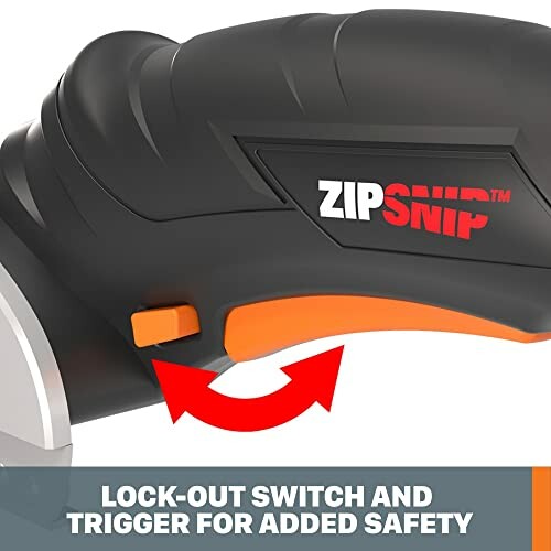 ZipSnip tool with lock-out switch and trigger