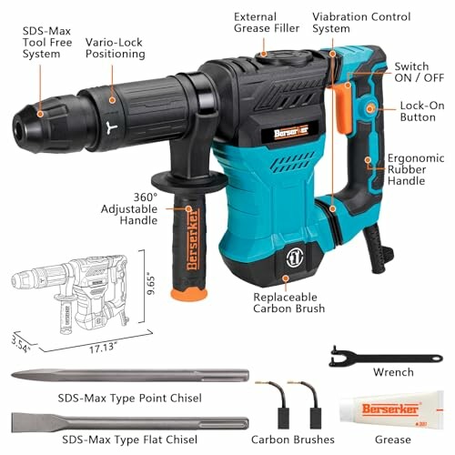 Berserker 1300W SDS-Max Demolition Jack Hammer