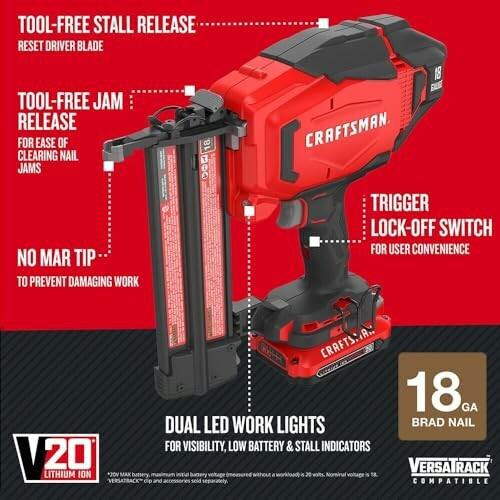 CRAFTSMAN V20 Cordless Brad Nailer