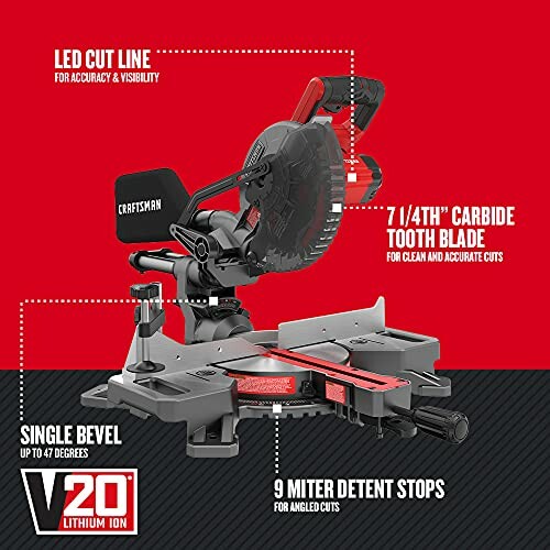 Craftsman V20 Cordless Sliding Miter Saw