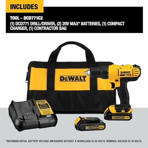 DEWALT 20V Max Cordless Drill/Driver Kit