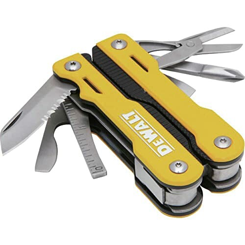 DeWalt multi-tool with open blades and tools