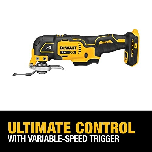 DeWalt XR 20V oscillating tool with variable-speed trigger.